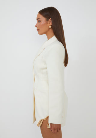 Signature Gold Trim Blazer Dress