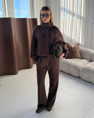 The Signature Tracksuit Trousers - Chocolate Brown