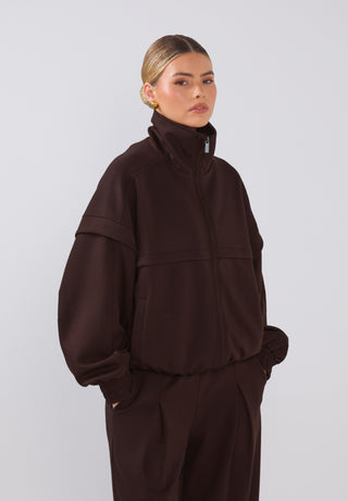 Off Duty Zip-through Jacket - Espresso