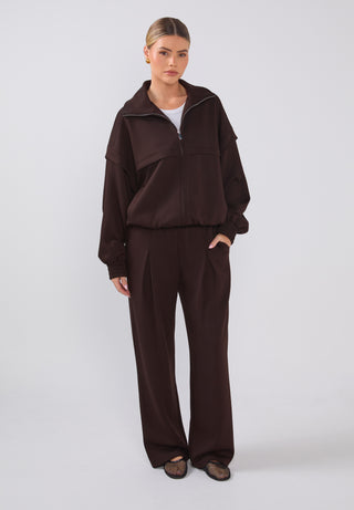 Off Duty Barrel Leg Trouser - Espresso