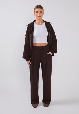 Off Duty Barrel Leg Trouser - Espresso