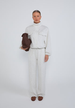 The Signature Tracksuit Jacket - Grey Marl