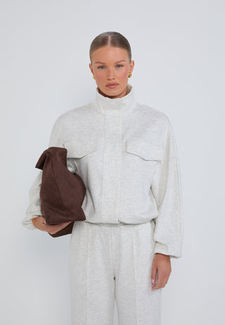The Signature Tracksuit Jacket - Grey Marl
