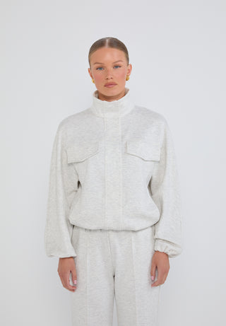 The Signature Tracksuit Jacket - Grey Marl