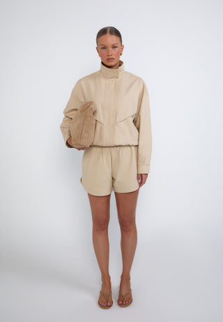 Funnel Neck Bomber Jacket