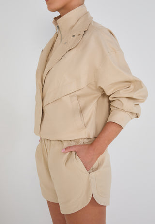 Funnel Neck Bomber Jacket