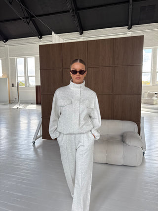 The Signature Tracksuit Jacket - Grey Marl